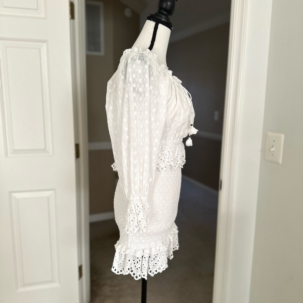 🌸 SPELL 🌸 Daisy Chain Ruched Mini Dress - Picture 3 of 11